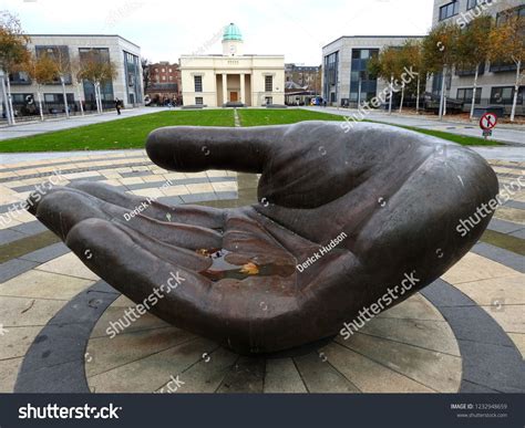 16th November 2018 Dublin. Giant hand sculpture called The Wishing Hand by Linda Brunker in the ...