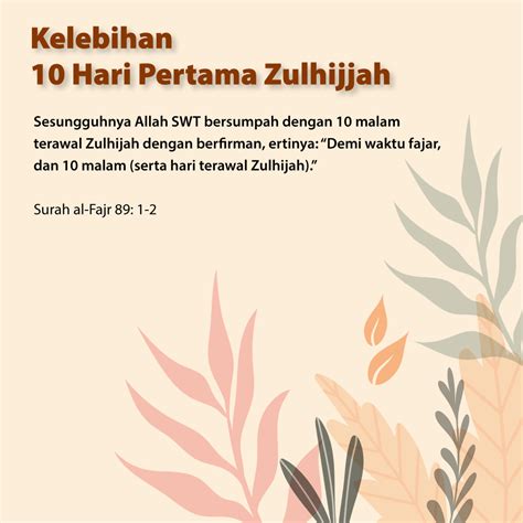 Hadis Kelebihan Hari Pertama Zulhijjah The Mizzone