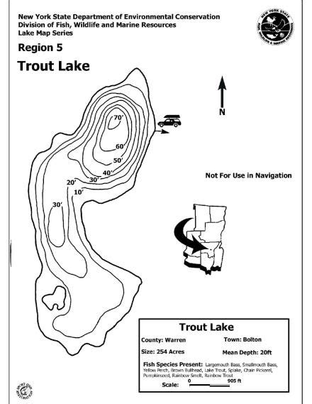 Trout Lake Contour Map - NYSDEC