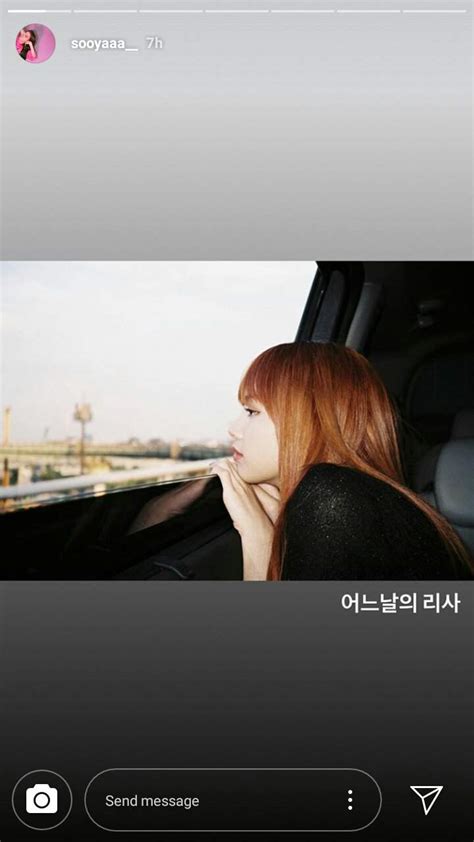 Blackpink Sooyaaa Ig Story Update Blackpink Amino