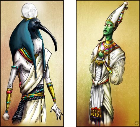 Thot And Osiris By Emilie W On Deviantart Ancient Egypt Art Ancient