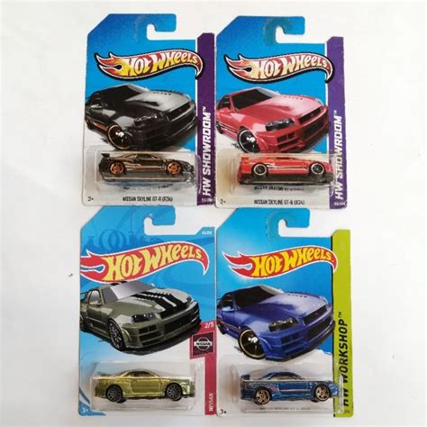 Jual Hot Wheels Nissan Skyline GT R R34 Series Free Protektor Shopee Indonesia