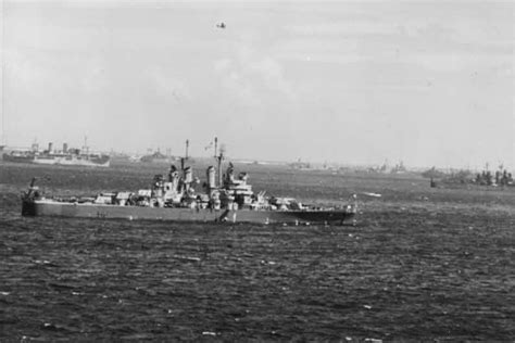 Uss Miami Cl 89 Departing For Okinawa March 1945