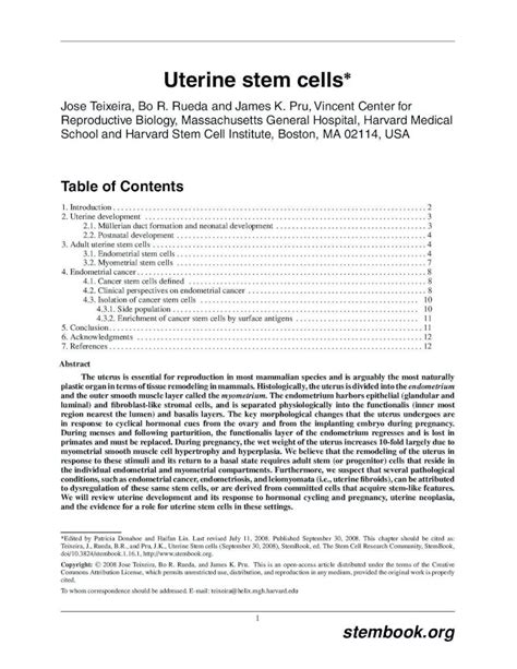 Pdf Uterine Stem Cells · 2020 1 6 · Uterine Stem Cells Figure 1