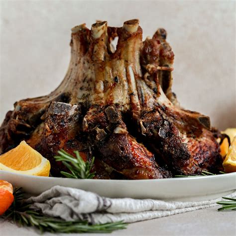 Garlic Rosemary Crusted Crown Roast Of Pork Farm Flavor Recipe