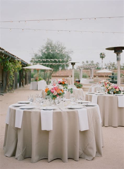 Vibrant Open Air Wedding In Santa Barbara Wedding Tablecloths