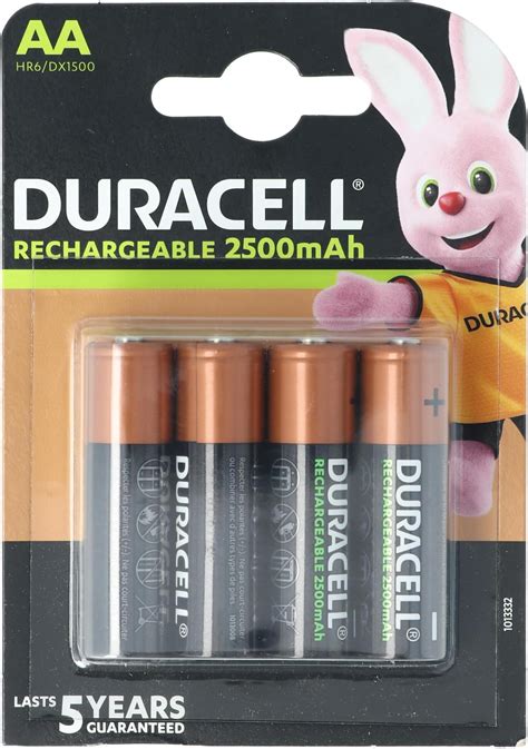 Duracell Rechargeable Aa 2500mah Batteries Pack Of 4 Electronics