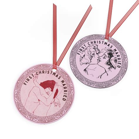 Lesbian Christmas Ornament First Christmas Married Sapphic Etsy