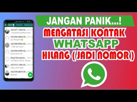 Cara Mengembalikan Kontak Wa Whatsapp Yang Hilang Kontak Whatsapp