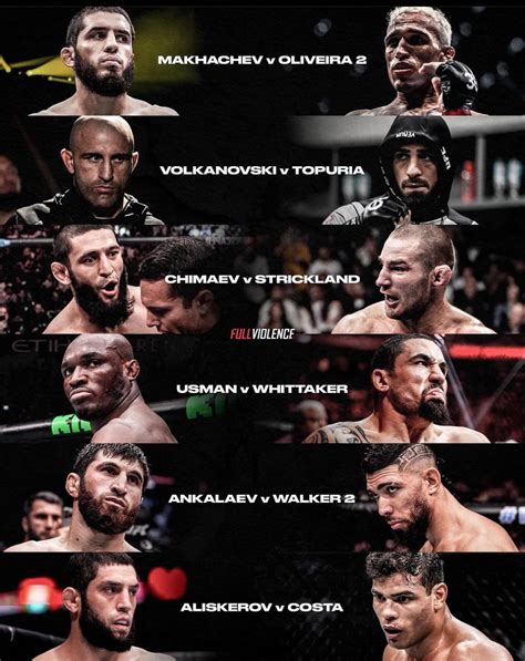 UFC 300 Dream Card : r/ufc