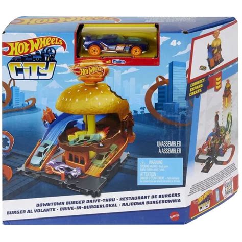 Pista Hot Wheels City Drive thru De Hambúrguer Mattel