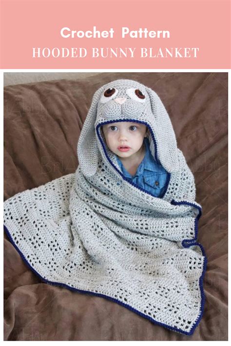 Hooded Bunny Blanket Pattern Bunny Blanket Crochet Unicorn Blanket