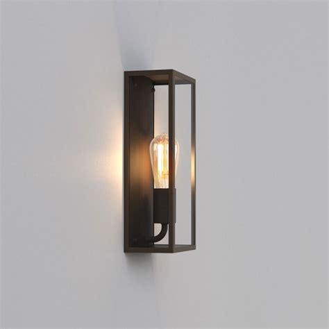 Messina Ii Outdoor Wall Light In Bronze With Clear Glass