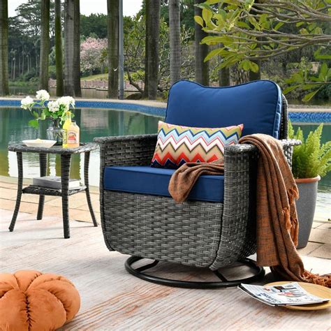 Ovios Fortune Dark Gray Piece Wicker Outdoor Patio Conversation Set