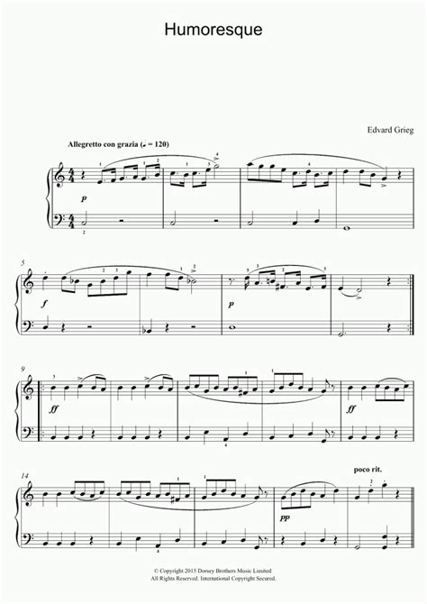 Humoresque Piano Sheet Music | OnlinePianist