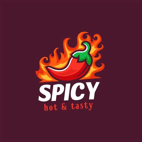 Logotipo Do Spicy Hot Chili Fogo Vetor Premium