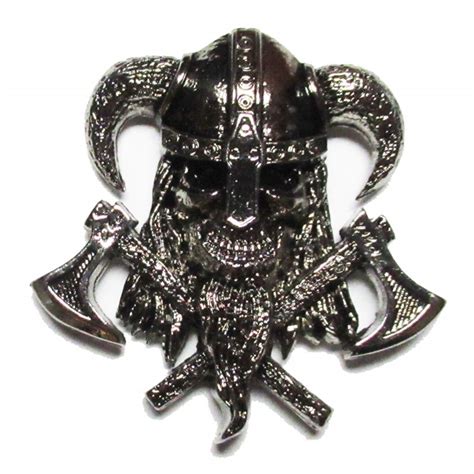 Skull Viking broche badge pins en métal coulé