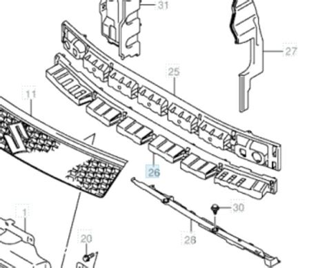 7239563J00000 Suzuki Absorbente Parachoques Delantero