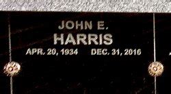 John Edward Harris 1934 2016 Mémorial Find a Grave