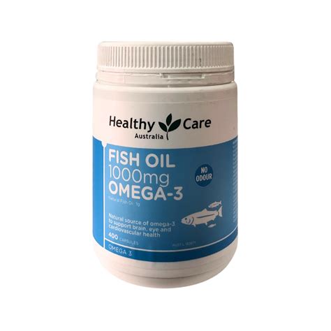 Healthy Care Fish Oil 1000mg Omega 3 Dầu cá Omega 3 Úc lọ 400 viên