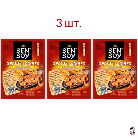 Sen Soy Соус для приготовления "Кисло-сладкий", 120 г * 3 шт. - купить ...