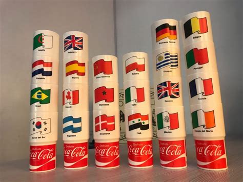 ANTIGUOS VASOS COCA COLA MUNDIAL MÉXICO 86 COLECCIONABLES Mona y