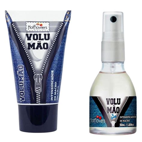 Kit Gel Lubrificante Ntimo Intensificador Masculino Volum O Spray Gel Volum O Kit Sex Shop