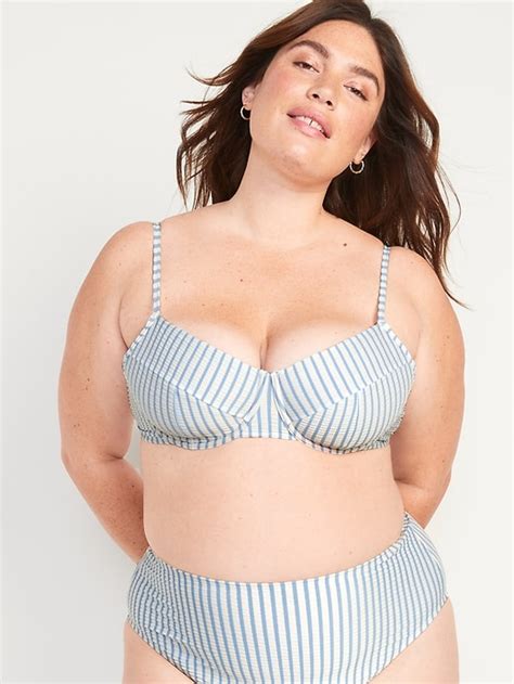 Seersucker Underwire Bikini Swim Top Old Navy