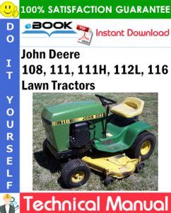 John Deere H L Lawn Tractors Technical Manual