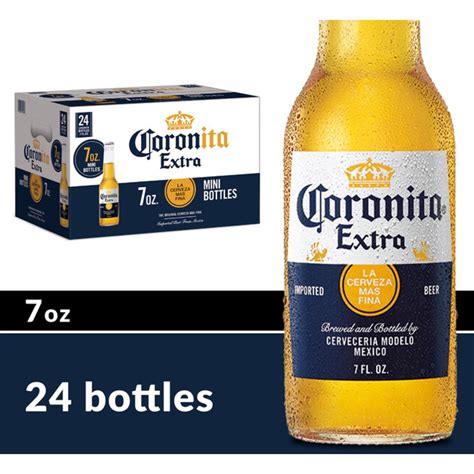 Corona Extra Coronita Mexican Lager Beer, 24 Pack, 7 fl oz Bottles, 4.6