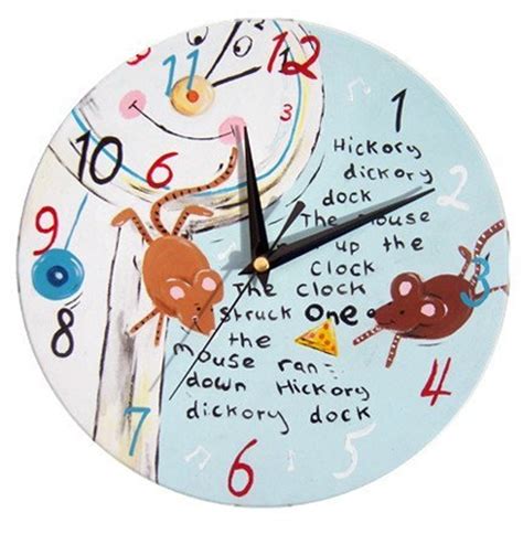 Hickory Dickory Dock Clock, Kids Clock, Nursery Decor, Gift for Baby ...