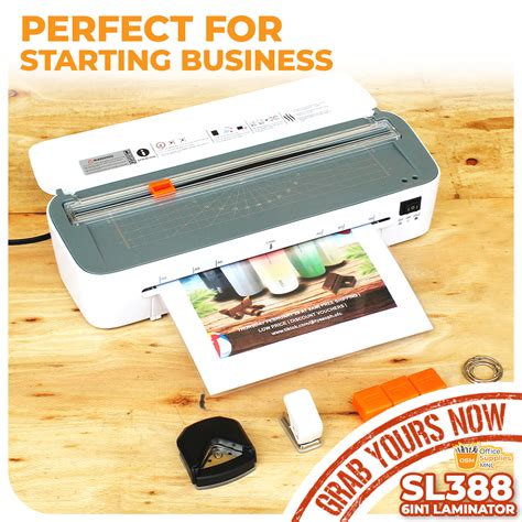 6in1 Laminating Machine A4 SL388 Lamination MINI Hot Cold ABS Laminator W FREE LAMINATING FILM