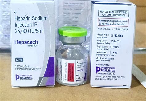 Heparin Sodium Injection Iu At Rs Box Heparin Injection In