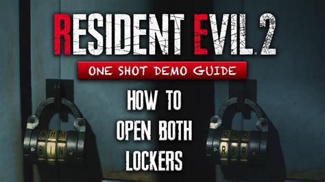 How To Open Both Lockers In The Resident Evil Remake One Shot Demo