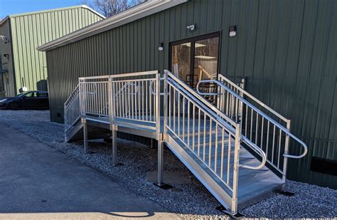 Ada Stairs For Modular Office Building In Elkview Wv Upside Installation