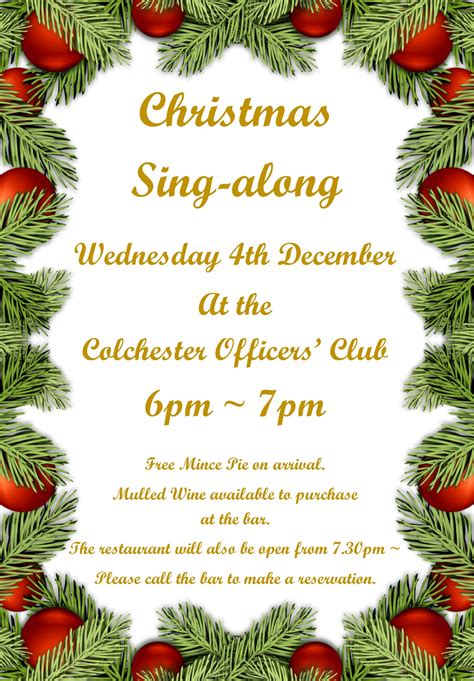 Christmas Sing Along 19 The Colchester Officers ClubThe Colchester