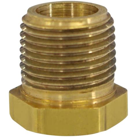 Dominion 3 8 Mpt X 1 4 Fpt Brass Reducing Bushing Home Hardware