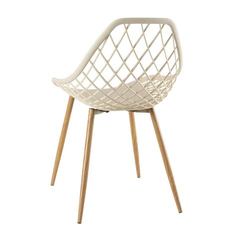 Kit 4 Cadeiras Clarice Cleo Nude MadeiraMadeira