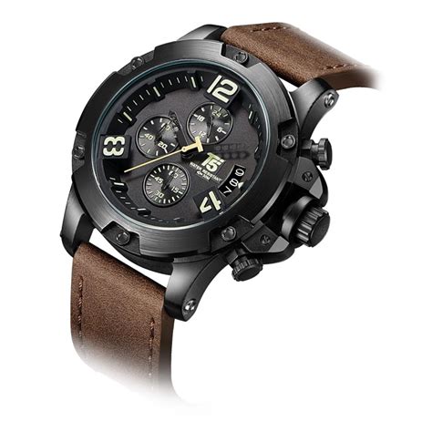 Jual JAM TANGAN PRIA T5 H 3638G ORIGINAL CHRONOGRAPH LEATHER STRAP