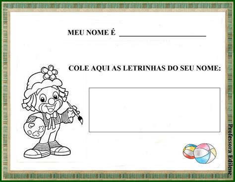 Ficha Com Nome Do Aluno Educação Infantil Para Imprimir - 10