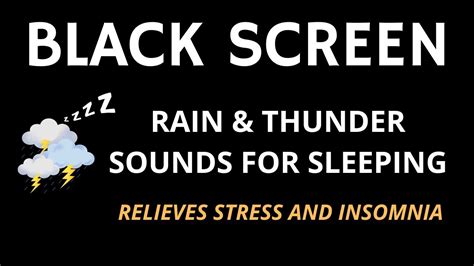 RAIN and THUNDERSTORM Sounds for Sleeping - 9 HOUR BLACK SCREEN - Sleep ...