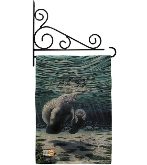 Breeze Decor Manatees 2 Sided Burlap 19 X 13 In Garden Flag Wayfair