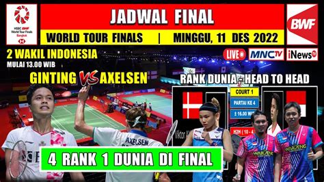 Jadwal Final Bwf World Tour Finals 2022 Hari Ini Ginting Vs Axelsen