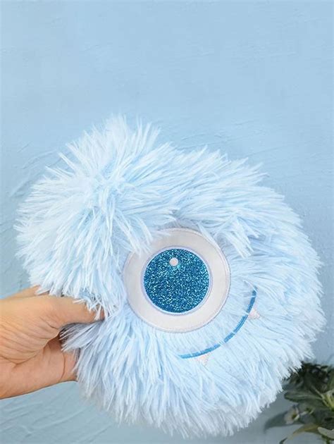 Ml Monster Embroidered Plush Hot Water Bag Light Purple Light Blue Light Orange Green In