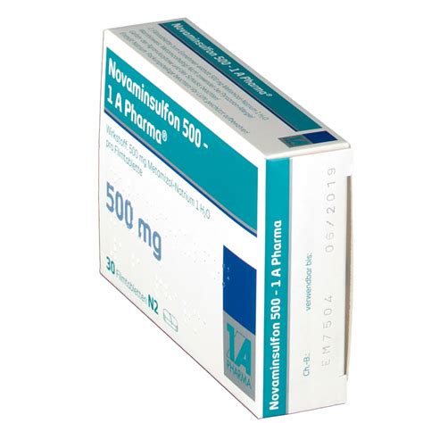 Novaminsulfon 500 1 A Pharma Filmtabletten Shop Apotheke