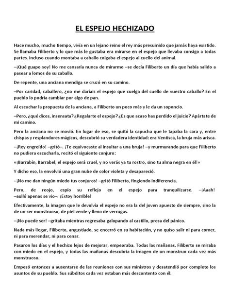 El Espejo Hechizado Pdf Ocio