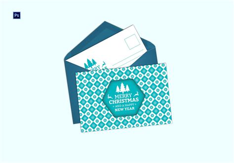 Happy Holidays Postcard Template in Adobe Photoshop