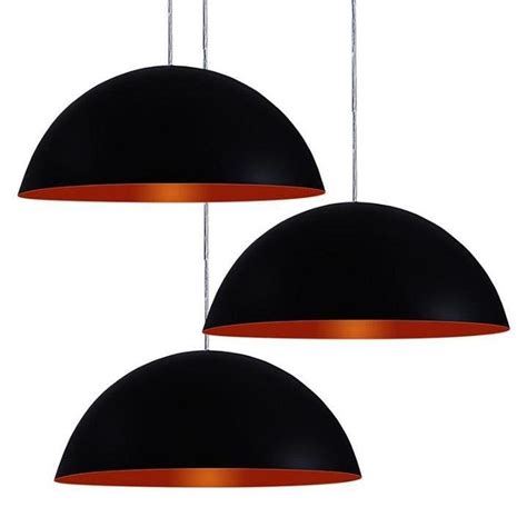 Lustre Pendente Meia Lua Aluminio Preto Cobre Black Friday Vale