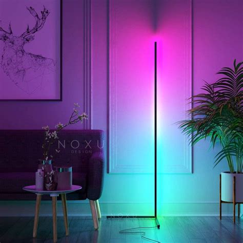 Kōnā Floor Lamp Colour Changing 140cm Tall Minimalist Nordic Led Rgb