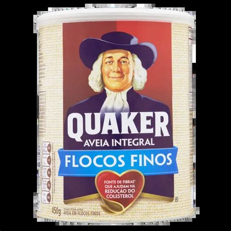 Aveia Em Flocos Finos Integral Quaker Lata 450g